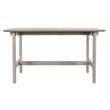 Kosas Home Dawn Transitional Teak Wood Outdoor Counter Table in Matte Gray