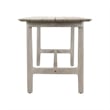 Kosas Home Dawn Transitional Teak Wood Outdoor Counter Table in Matte Gray