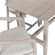 Kosas Home Dawn Transitional Teak Wood Outdoor Counter Table in Matte Gray