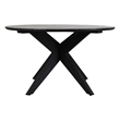 Kosas Home Alameda Round Wood Outdoor Dining Table in Matte Black