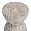 Kosas Home Corey Concrete Stone Outdoor Accent Table in Rough Light Gray