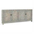 Kosas Home Antigua 4-Door Transitional Wood Sideboard in Antique Blue