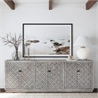Kosas Home Jonas 6-Door Transitional Wood Sideboard in Antique Blue