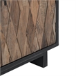 Kosas Home Anton 4-Door Farmhouse Wood Sideboard in Natural Brown/Dark Black