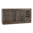 Kosas Home Bradley 4-Door Transitional Solid Oak Wood Sideboard in Brown