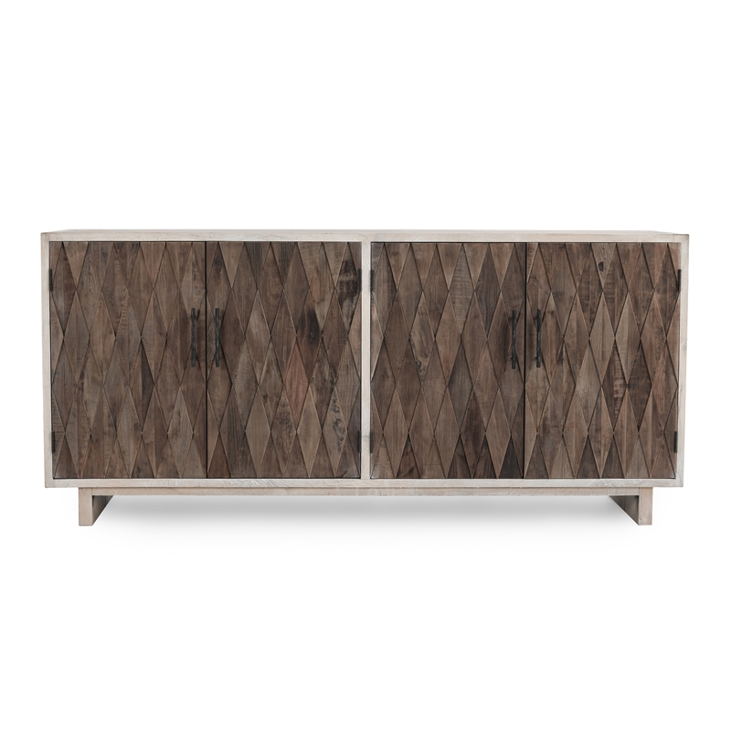 Kosas Home Anton 4-Door Wood Sideboard Bone White