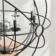 Voltaire 8-Light Iron Globe Chandelier in Black Finish by Kosas Home