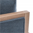 Norman Upholstered Linen Fabric Swivel Accent Chair in Blue Teal