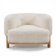 Pasadena Upholstered Traditional Fabric Accent Chair in Cream