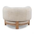 Pasadena Upholstered Traditional Fabric Accent Chair in Cream