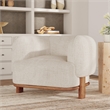 Pasadena Upholstered Traditional Fabric Accent Chair in Cream