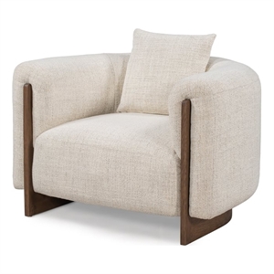 kosas home sierra upholstered traditional fabric accent chair in cream