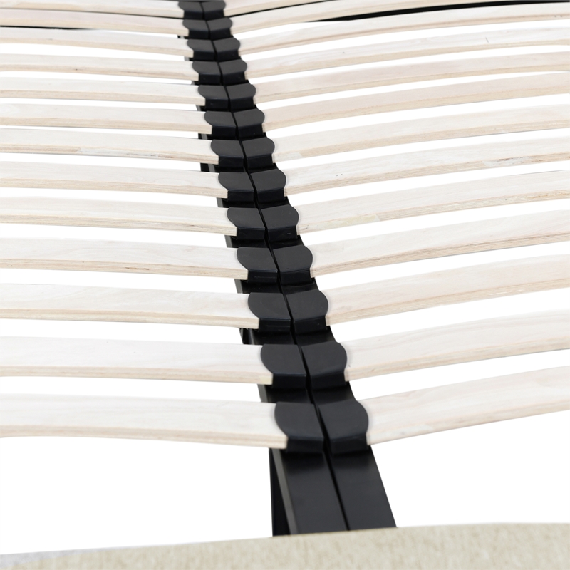 Kosas Home Tate Traditional Cream Fabric Upholstered Queen Bed