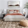 Kosas Home Tate Traditional Cream Fabric Upholstered California King Bed