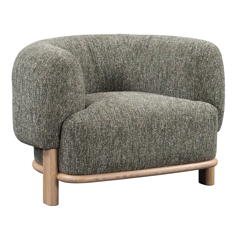 Kosas Home Pasadena Green Fabric Upholstered Accent Chair - Timeless Elegance