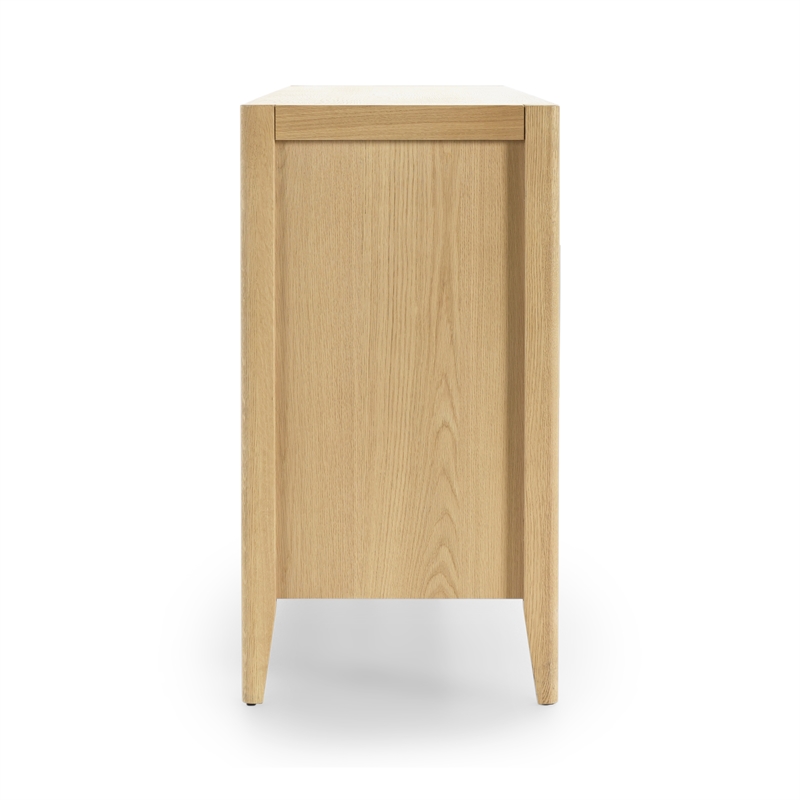 Kosas Home Beechgrove Four Door Sideboard in Natural Oak Wood Brown