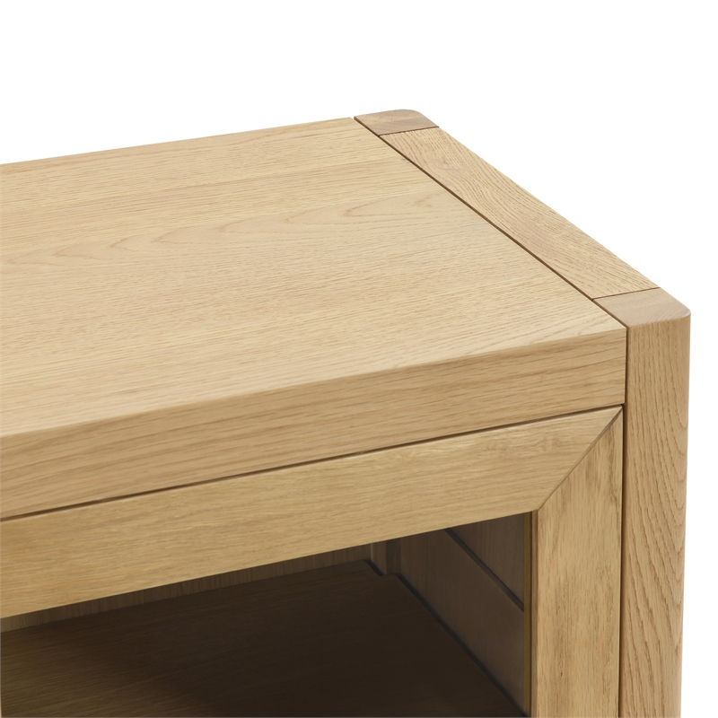 Kosas Home Beechgrove Four Door Sideboard in Natural Oak Wood Brown