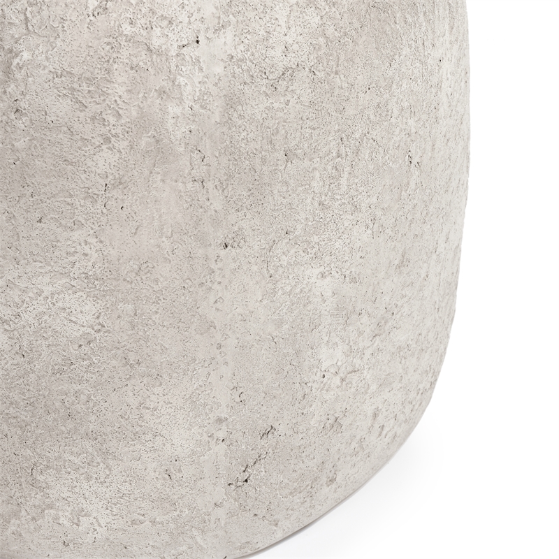 Kosas Home Britney Concrete Stone Outdoor End Table - Light Gray Finish