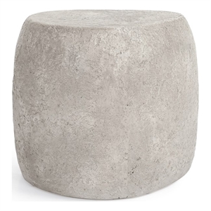 Kosas Home Britney Concrete Stone Outdoor End Table - Light Gray Finish