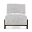 Kosas Home Chelsea Fabric Accent Chair - Ivory with Dynamic Wood Frame