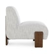 Kosas Home Chelsea Fabric Accent Chair - Ivory with Dynamic Wood Frame