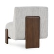 Kosas Home Chelsea Fabric Accent Chair - Ivory with Dynamic Wood Frame