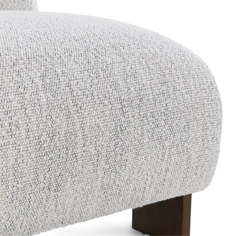 Kosas Home Chelsea Fabric Accent Chair - Ivory with Dynamic Wood Frame