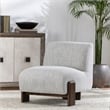Kosas Home Chelsea Fabric Accent Chair - Ivory with Dynamic Wood Frame