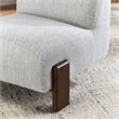 Kosas Home Chelsea Fabric Accent Chair - Ivory with Dynamic Wood Frame