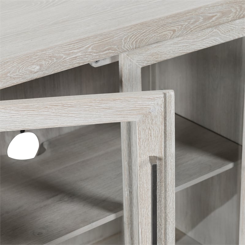 Kosas Home Bradley Four Door Solid Wood Sideboard - White Wash Finish