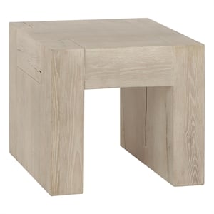 Kosas Home Bristol Cracked Oak Wood 24&quot End Table in Meadow White