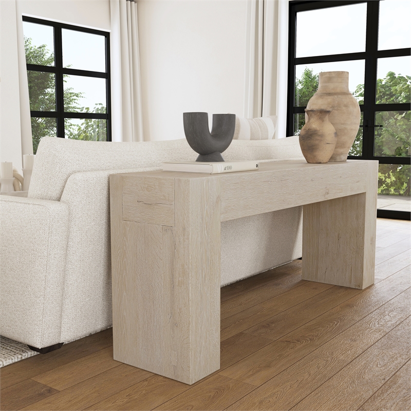 Kosas Home Bristol Cracked Oak Wood 72