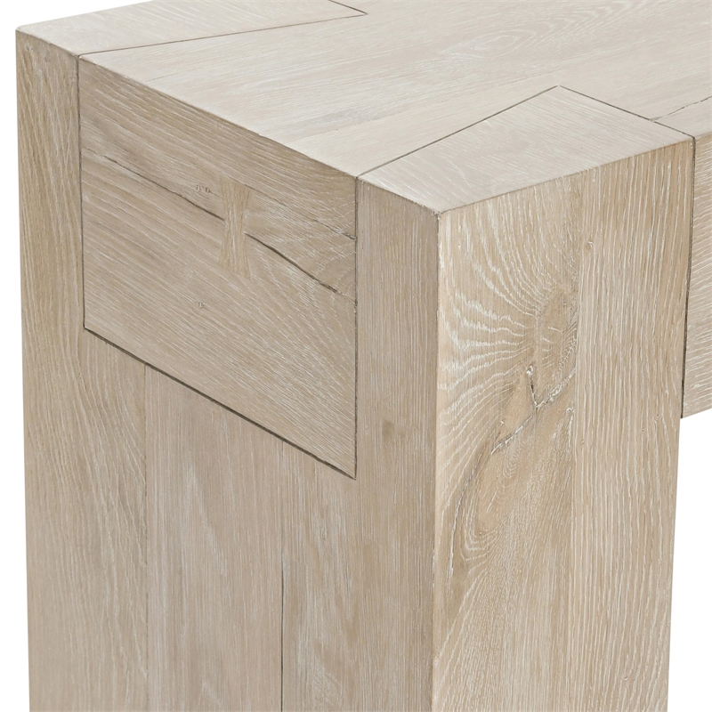 Kosas Home Bristol Cracked Oak Wood 72