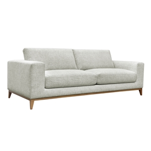 Kosas Home Donovan 94&quot Gray Linen-Textured Fabric Upholstery Sofa
