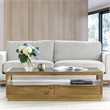 Kosas Home Fallbook Four-Drawer Wood Coffee Table in Medium Oak