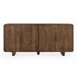 Kosas Home Holmes Geometric Pattern Four Door Mango Wood Sideboard in Brown