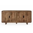 Kosas Home Holmes Geometric Pattern Four Door Mango Wood Sideboard in Brown