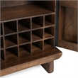 Kosas Home Holmes Mango Wood Geometric Pattern Carved Bar Cabinet in Brown