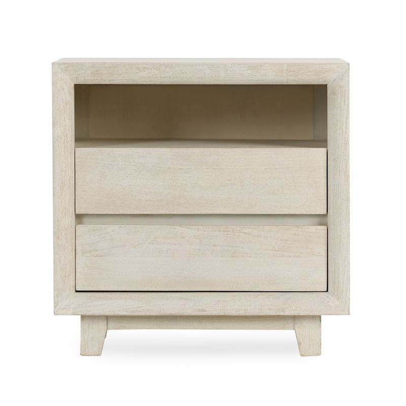 Kosas Home Reece 2-Drawer Modern Mango Wood Nightstand in Sand