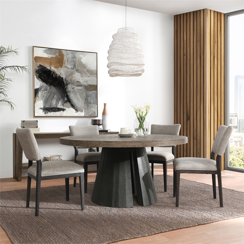 Kosas Home Troy Modern Wood Console Table in Antique Brown Oak