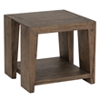 Kosas Home Troy Antique Brown Cracked Oak Wood End Table - Rustic Charm