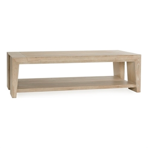 Kosas Home Troy 60&quot Modern Wood Coffee Table in White Oak