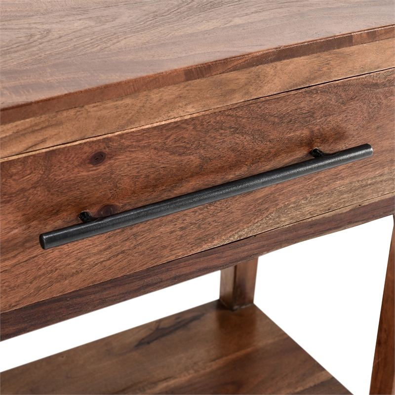 Kosas Home Wren One-Drawer Mango Wood End Table in Natural Brown