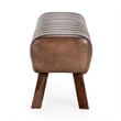 Kosas Home Florian Elegant 50-Inch Brown Leather Bench - Versatile Design
