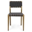 Kosas Home Orlando Set of 2 Oak Wood Dining Chairs with Black Webbing