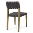 Kosas Home Orlando Set of 2 Oak Wood Dining Chairs with Black Webbing
