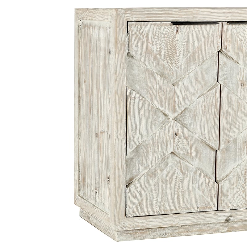 Kosas Home Frederick Reclaimed Pine Wood Sideboard - Six-Door in Vintage White