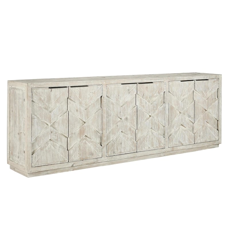 Kosas Home Frederick Reclaimed Pine Wood Sideboard - Six-Door in Vintage White