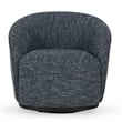 Classic Home Andrea Polyester Fabric 360-Degree Swivel Accent Chair Blue