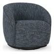 Classic Home Andrea Polyester Fabric 360-Degree Swivel Accent Chair Blue
